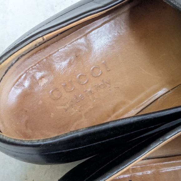 Gucci Horsebit Loafers Black Leather Men US 9.5 main image 14